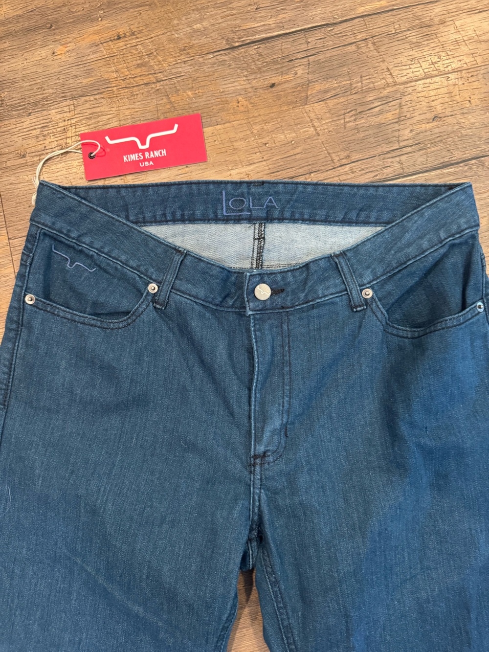 NWT KIMES Lola Trouser Jeans Dark Wash Sz 14 x 34 - Picture 3 of 6